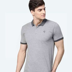 Men’s Melange Solid Polo T-Shirt